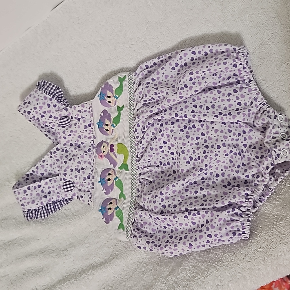 Purple Floral Kids One Piece